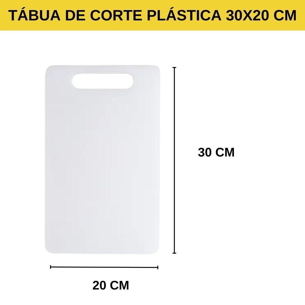 Tábua Corte Carne Legumes Plástico Resistente Com Alça 30x20cm - 7