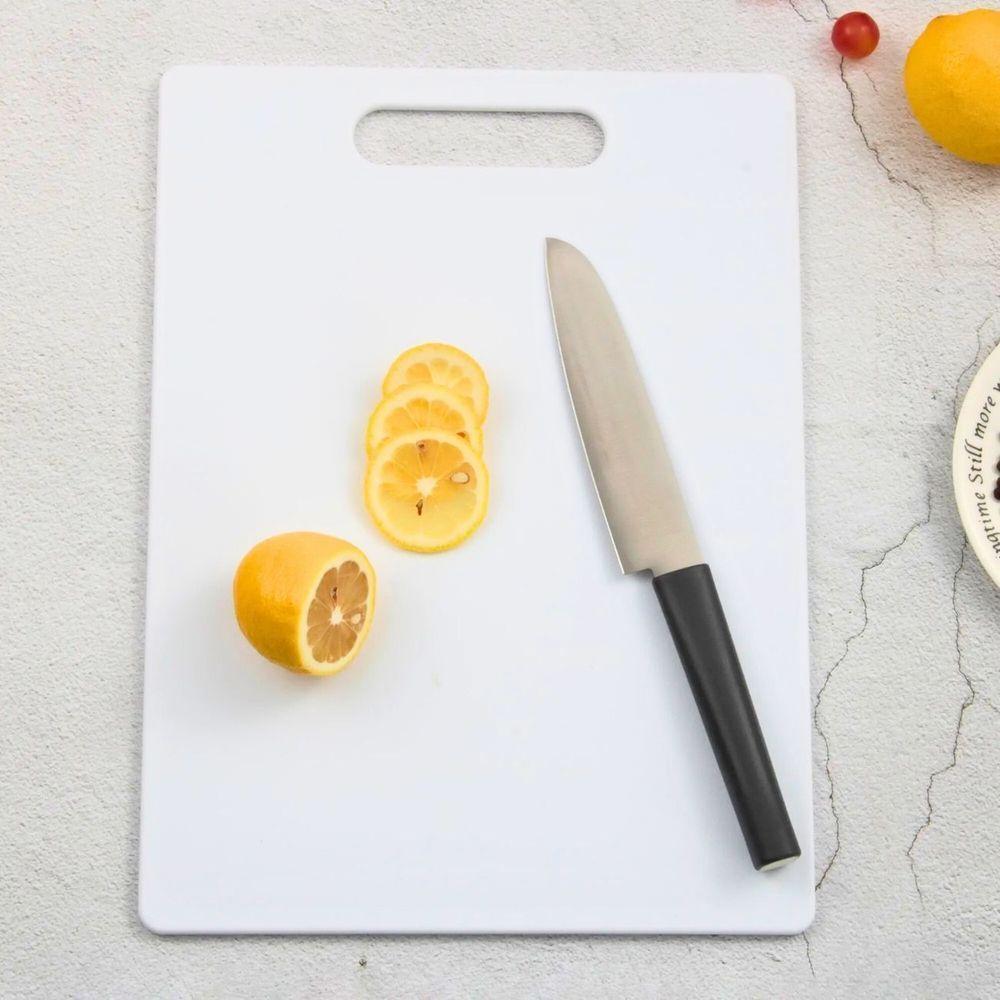 Tábua Corte Carne Legumes Plástico Resistente Com Alça 30x20cm - 8