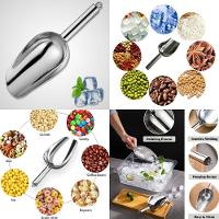 Pá Concha Medidora Em Inox Multiuso Para Gelo, Grãos E Ração - 3