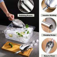 Pá Concha Medidora Em Inox Multiuso Para Gelo, Grãos E Ração