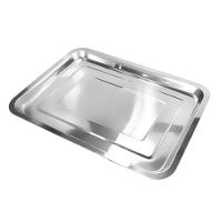 Bandeja Inox Rasa Retangular 45 X 35 Multi Uso Servir Grande - 1