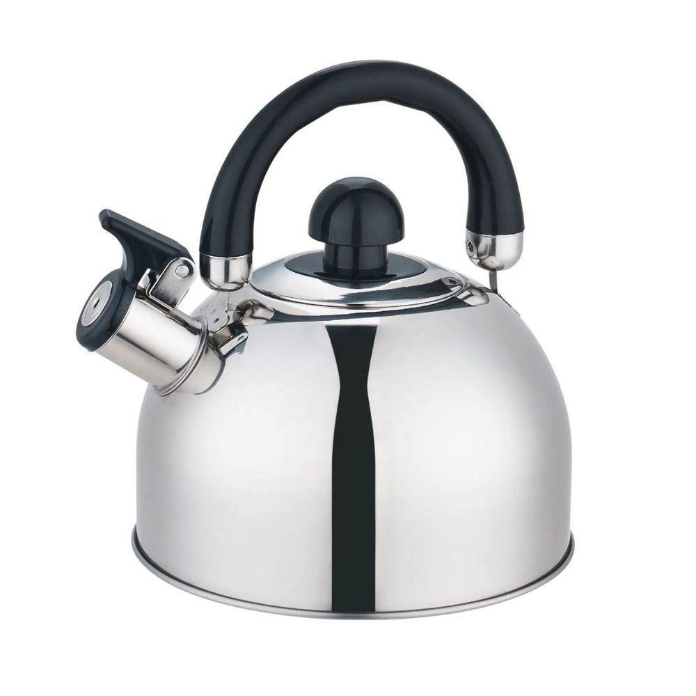 Chaleira Inox Apito 2 Lt Luxo Gás Indução Alta Qualidade - 1