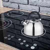 Chaleira Inox Apito 2 Lt Luxo Gás Indução Alta Qualidade - 7