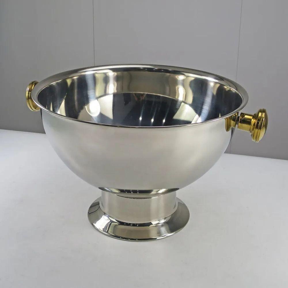 Champanheira Grande Inox Premium Alça Dourada 12 Lts - 7