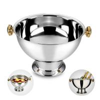 Champanheira Grande Inox Premium Alça Dourada 12 Lts - 6