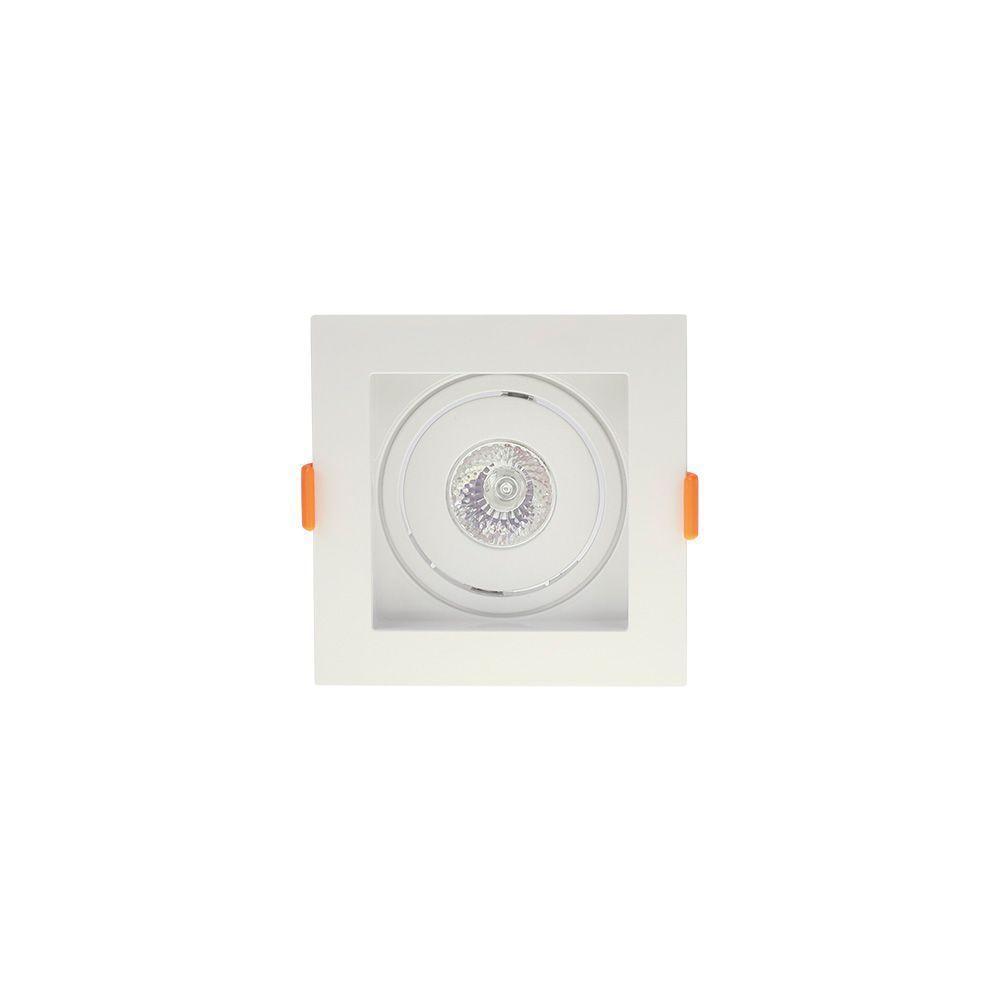 Spot De Embutir Recuado Nordecor Flea Para 1 Lâmpada Mr11 Quadrado Branco 6184 - 3