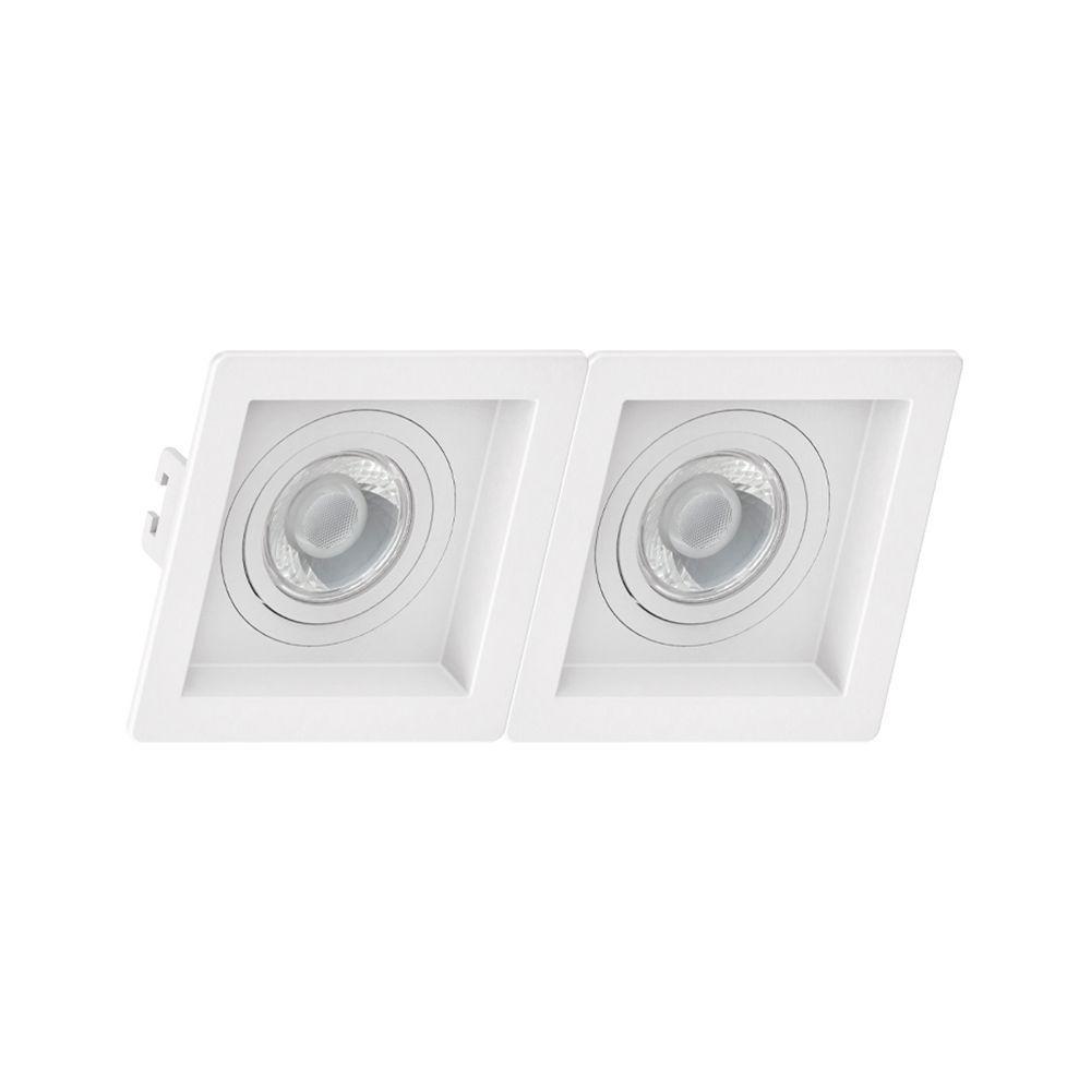 Spot De Embutir Recuado Linked Save Energy Para 2 Lâmpadas Par 20 E27 Bivolt Branco Se-330.2069 - 1