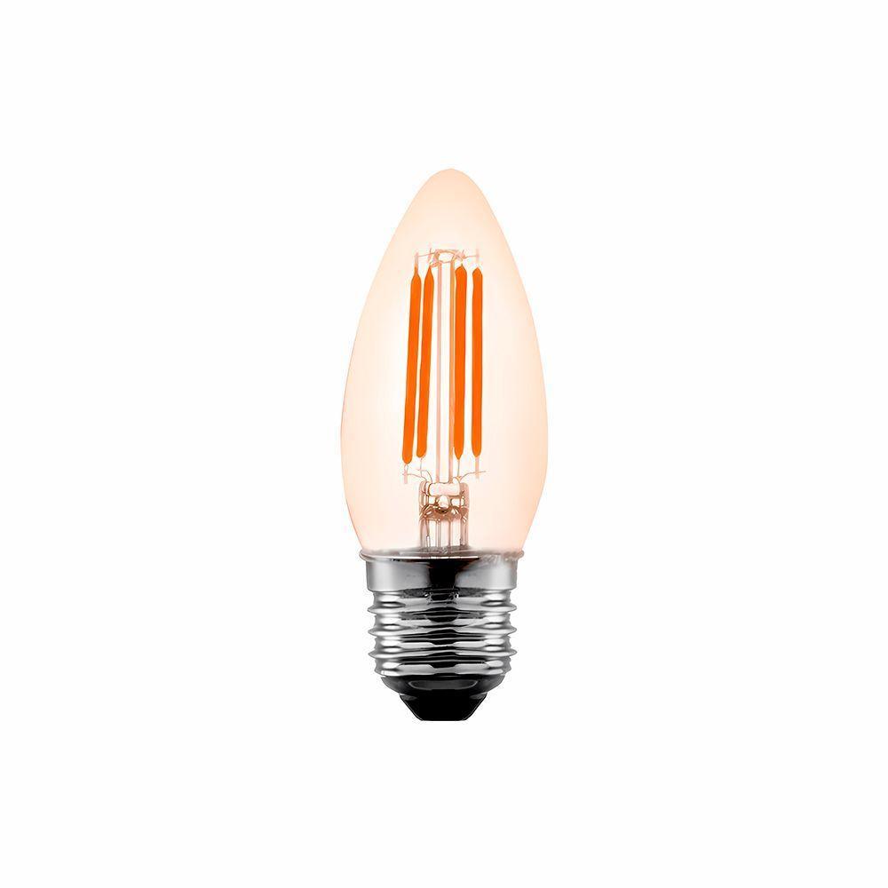 Lâmpada Led Nordecor Filamento Vela C35 4w E27 Bivolt 2400k Branco Quente 1046 - 1