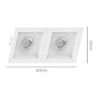 Spot De Embutir Recuado Linked Save Energy Para 2 Lâmpadas Ar70 Gu10 Bivolt Branco Se-330.2072 - 2