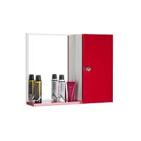 Espelho para Banheiro com Armário Vermelho - 3