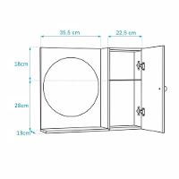 Espelho Redondo para Banheiro com Armário Amarelo - 2
