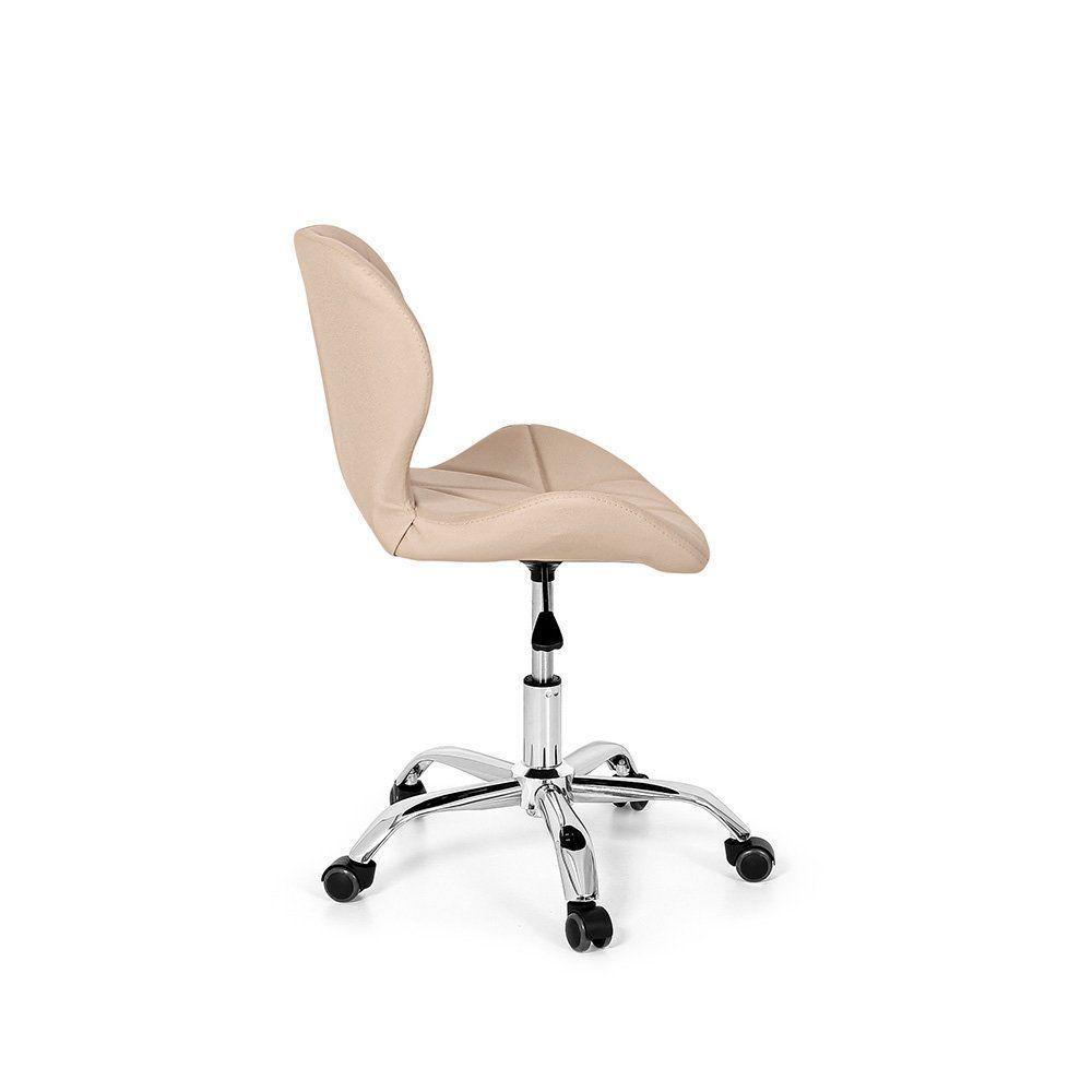 Cadeira Escritório Slim Vegas Base Giratória Estofada Nude - 2