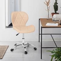 Cadeira Escritório Slim Vegas Base Giratória Estofada Nude