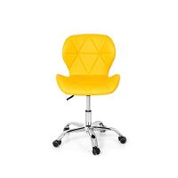 Cadeira Escritório Slim Vegas Base Giratória Estofada Amarelo - 1
