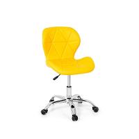 Cadeira Escritório Slim Vegas Base Giratória Estofada Amarelo - 2