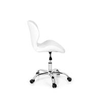 Cadeira Escritório Slim Vegas Base Giratória Estofada Branco - 3