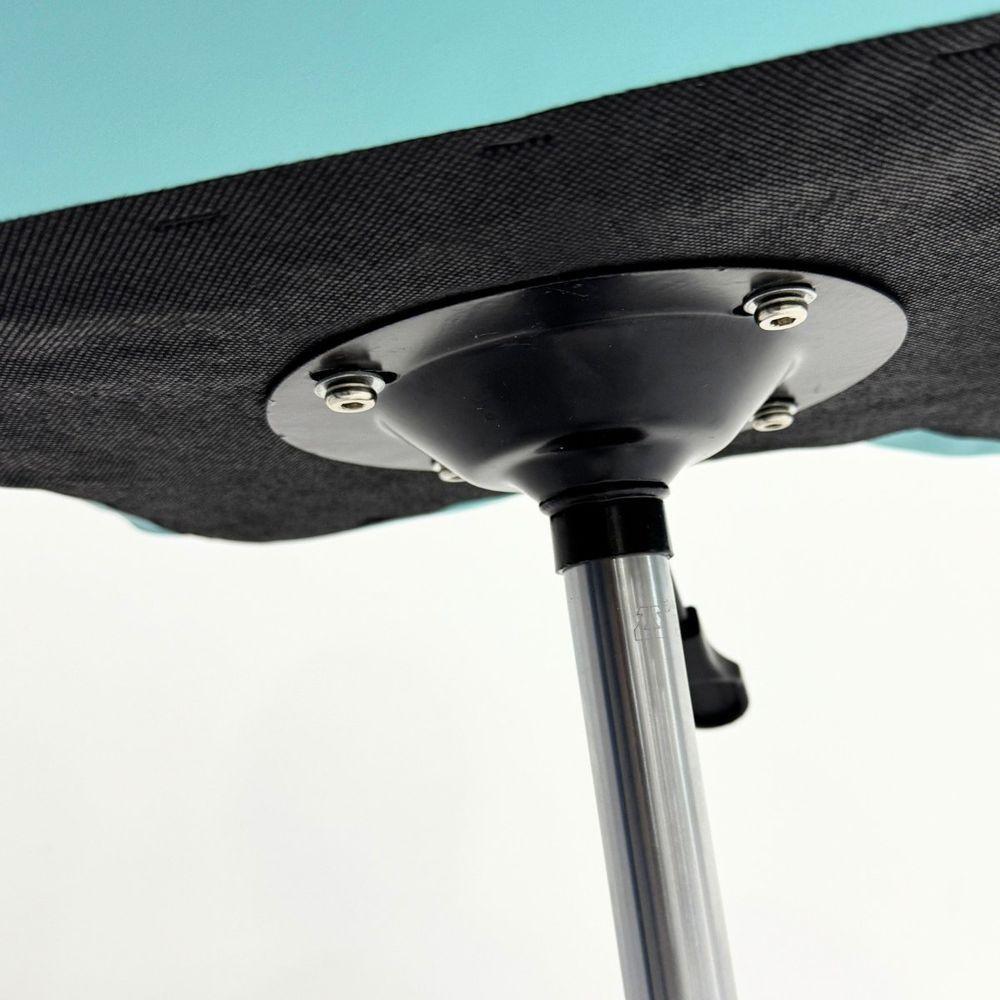 Cadeira Escritório Slim Vegas Base Giratória Estofada Ciano - 6