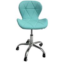 Cadeira Escritório Slim Vegas Base Giratória Estofada Ciano - 1