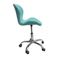 Cadeira Escritório Slim Vegas Base Giratória Estofada Ciano - 9