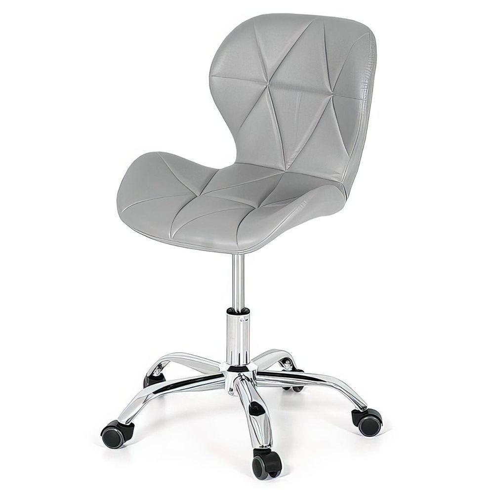 Cadeira Escritório Slim Vegas Base Giratória Estofada Cinza - 4