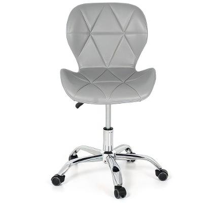 Cadeira Escritório Slim Vegas Base Giratória Estofada Cinza