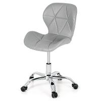 Cadeira Escritório Slim Vegas Base Giratória Estofada Cinza