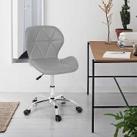 Cadeira Escritório Slim Vegas Base Giratória Estofada Cinza - 5