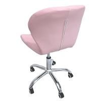 Cadeira Escritório Slim Vegas Base Giratória Estofada Rosa Quartzo - 2