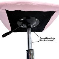 Cadeira Escritório Slim Vegas Base Giratória Estofada Rosa Quartzo - 3
