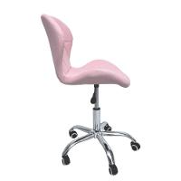 Cadeira Escritório Slim Vegas Base Giratória Estofada Rosa Quartzo - 5