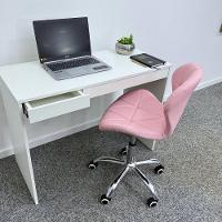 Cadeira Escritório Slim Vegas Base Giratória Estofada Rosa Quartzo - 7