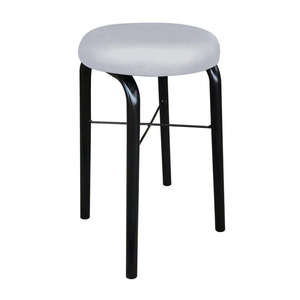 Kit 02 Banquetas Baixa Manu Corino Cinza - 2