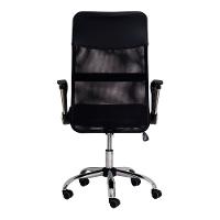 Cadeira Escritório Cairo Tela Preta Base Giratória Cromada - 3