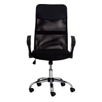 Cadeira Escritório Cairo Tela Preta Base Giratória Cromada - 5