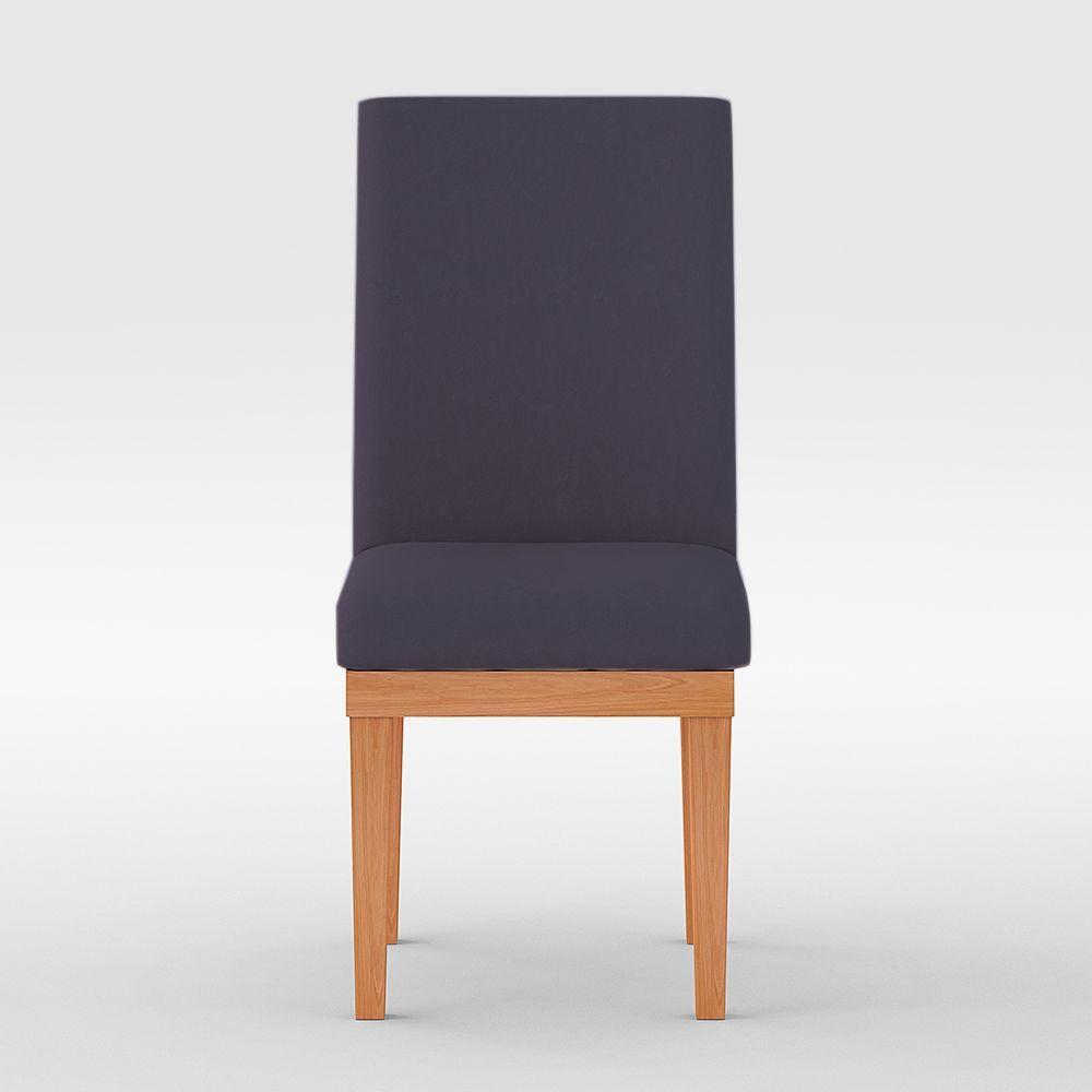 Cadeira Estofada Para Mesa De Jantar cinza - 4