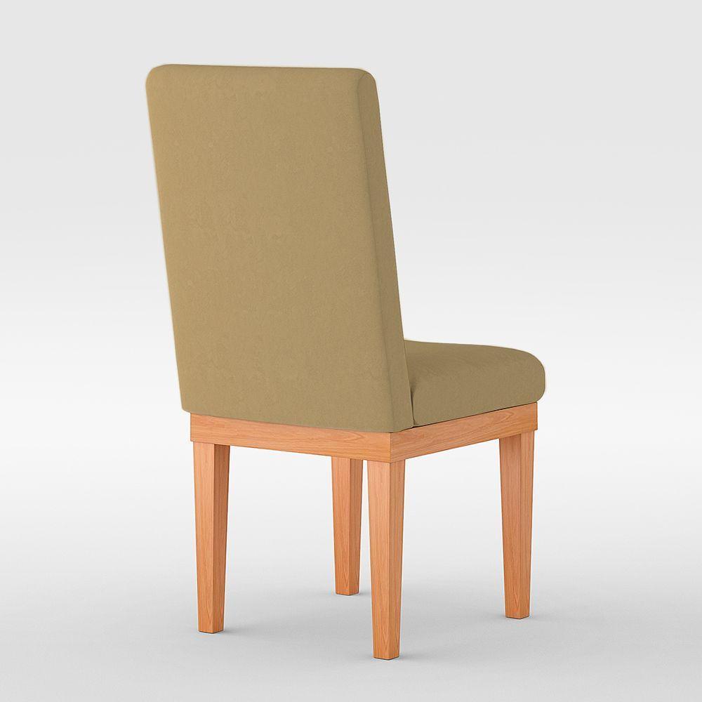 Kit 4 Cadeiras Estofadas Para Mesa De Jantar capuccino - 3