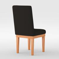 Cadeira Estofada Para Mesa De Jantar preto - 3