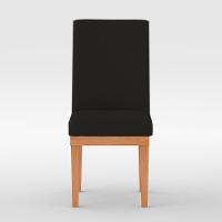 Cadeira Estofada Para Mesa De Jantar preto - 4