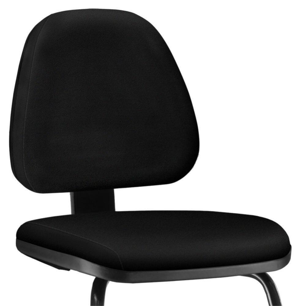 Cadeira Para Escritório Sky L02 Fixa Couro Sintético Preto - 4