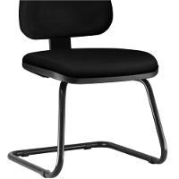 Cadeira Para Escritório Sky L02 Fixa Couro Sintético Preto - 2