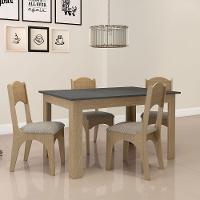 Mesa de Jantar Retangular Olívia 04 Lugares Grafite - 2