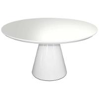 Mesa de Jantar Cone 90cm Laca Branca Yescasa - 1