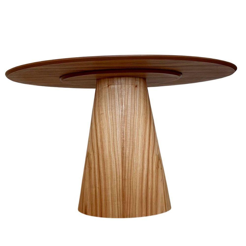 Mesa De Jantar Cone Oval 180X100 Tampo Cinamomo Base Marrom - 5