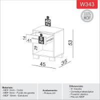Mesa De Cabeceira Com Essence Freijó Off White Brilho - 2
