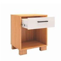 Mesa De Cabeceira Com Essence Freijó Off White Brilho - 3