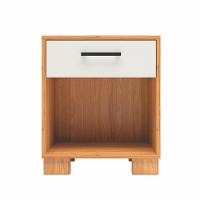 Mesa De Cabeceira Com Essence Freijó Off White Brilho