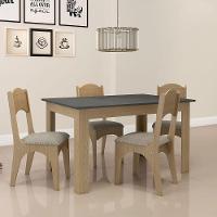 Mesa de Jantar Retangular Olívia 06 Lugares Grafite - 2