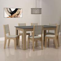 Mesa de Jantar Retangular Olívia 06 Lugares Grafite - 3