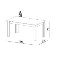 Mesa de Jantar Retangular Olívia 06 Lugares Grafite - 4