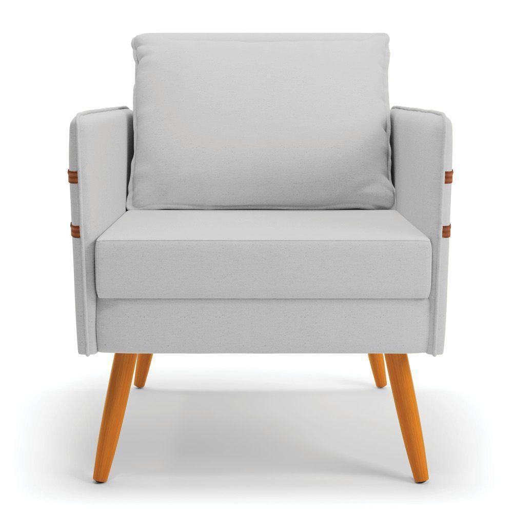 Kit 01 Namoradeira E 01 Poltrona Linho Castanho A05 Cinza - 5